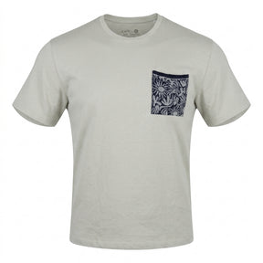 Men Crew Neck Short Sleeve T Shirt With Patterned Pocket