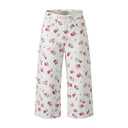 Girls Floral Wide Leg Pants