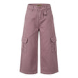 Girls Wide Leg Cargo Pants