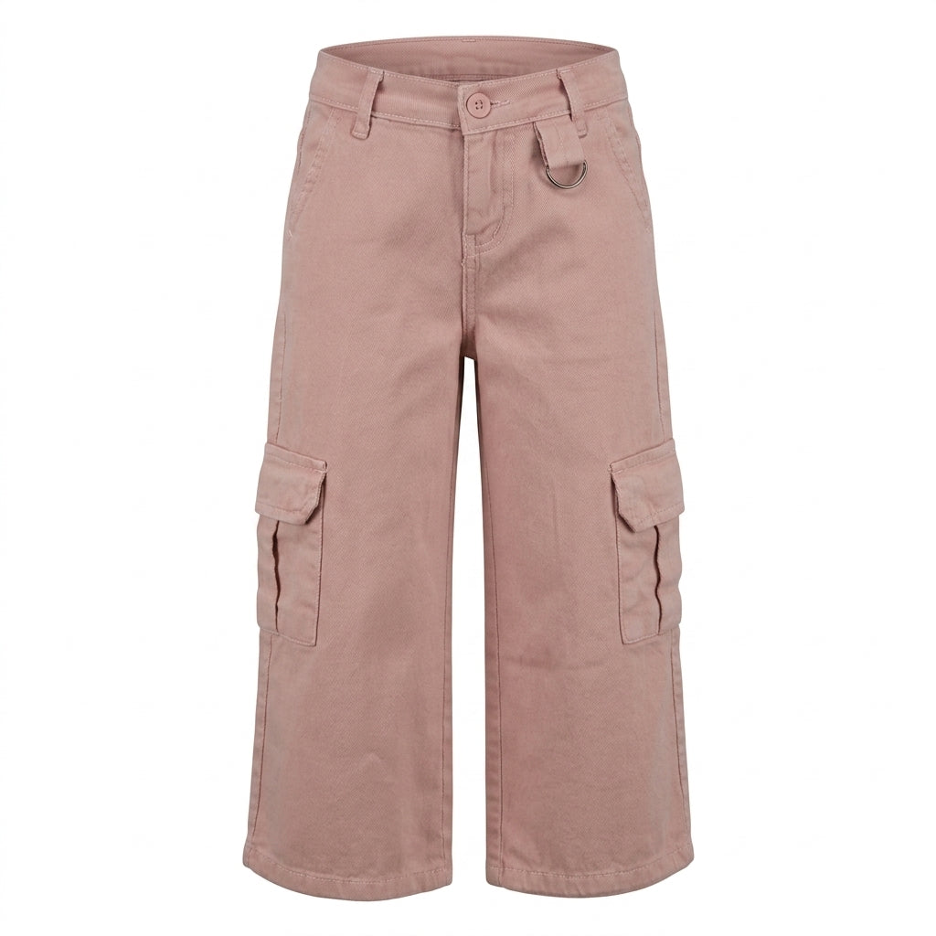 Girls Wide Leg Cargo Pants