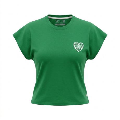 Girls Oversized T Shirt With All You Need Is Love Heart Print
