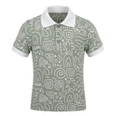 Boys Geometric Print Polo T Shirt