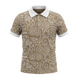 Boys Geometric Print Polo T Shirt