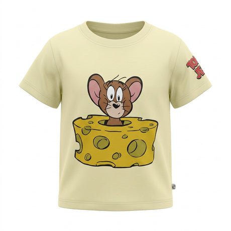 Girls Cartoon Mouse Print T Shirt