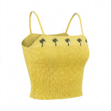 Girls Palm Tree Print Crop Camisole Top