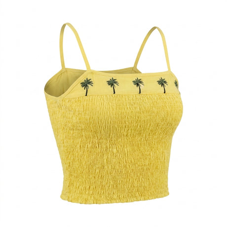 Girls Palm Tree Print Crop Camisole Top