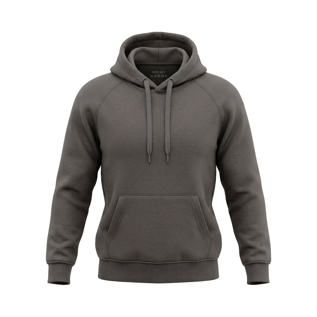 Men Solid Pullover Hoodie