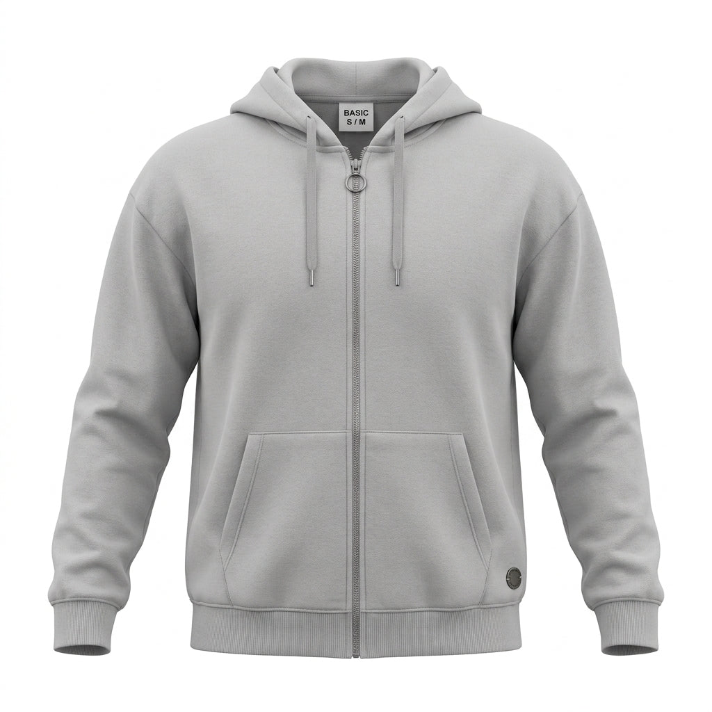 Men Full Zip Hoodie With Hood