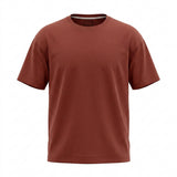 Boys Baseball Cap Patch Short Sleeve T Shirt Chocolate