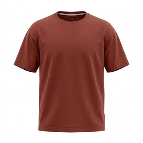 Boys Baseball Cap Patch Short Sleeve T Shirt Chocolate