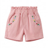 Kids Embroidered Floral Shorts