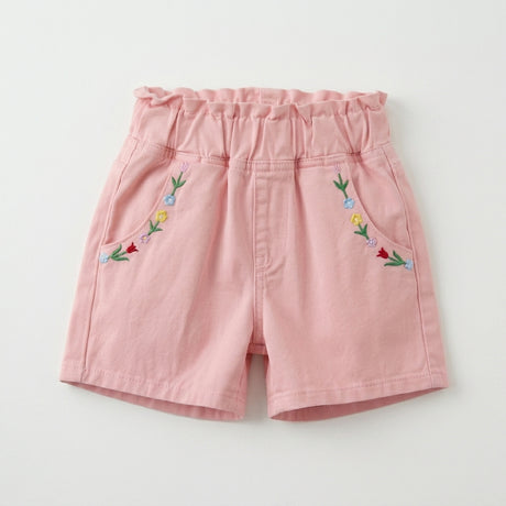 Kids Embroidered Floral Shorts