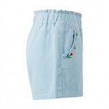 Kids Embroidered Floral Shorts