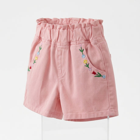 Kids Embroidered Floral Shorts