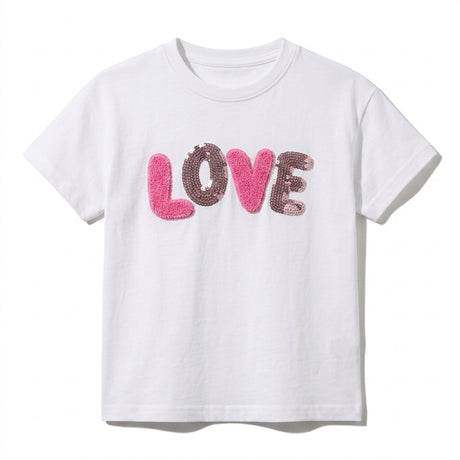 Girls Love Sequin Graphic T Shirt