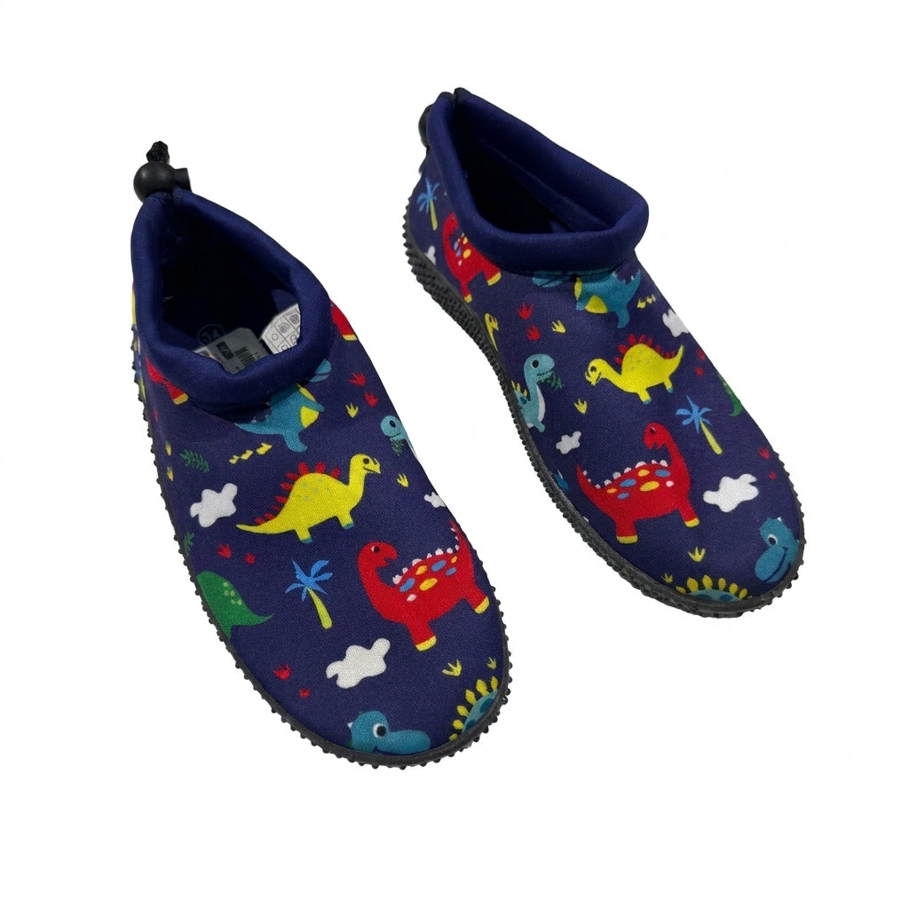 Kids Cartoon Print Aqua Shoes With Toggle Closure