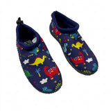 Kids Cartoon Print Aqua Shoes With Toggle Closure