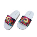 Women Tropical Flamingo Print Slide Sandals