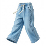 Kids Denim Drawstring Je Pants