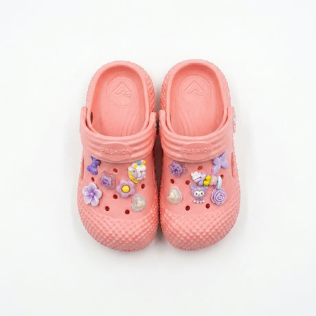 Girls Charm Embellished Clog Sandals