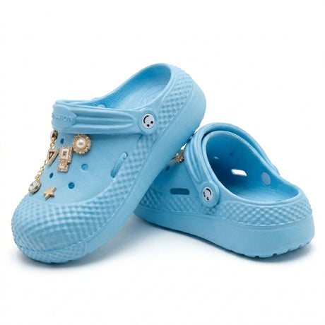 Girls Charm Embellished Clog Sandals