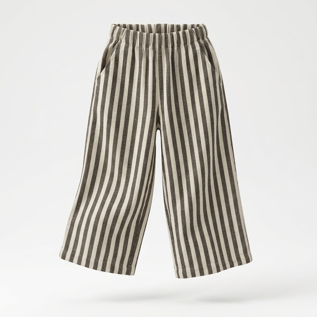 Kids Striped Button Front Vest