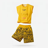 Girls Bella Summer Top And Printed Shorts Set
