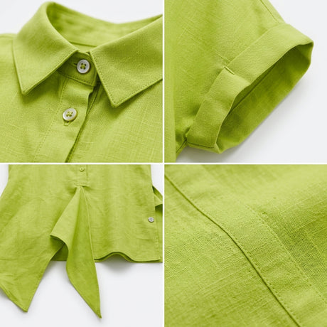Women Asymmetrical Button Front Top