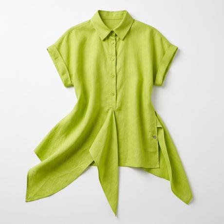 Women Asymmetrical Button Front Top