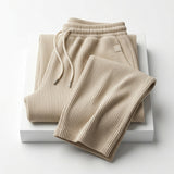 Casual Stripe Elastic Waist Wide Leg Pants