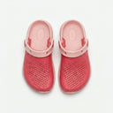 Girls Perforated Clog Sandals With Back Strap