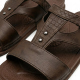 Men Cross Strap Comfort Slide Slipper