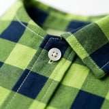 Casual And Check Button Front Long Sleeve Shirt