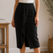 Women Front Drape Midi Skirt