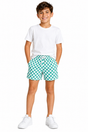Boys Checkerboard Dolphin Hem Shorts