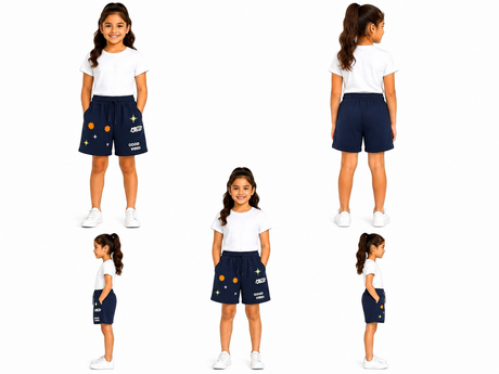 Kids Graphic Drawstring Shorts