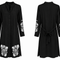 Women Printed Sleeve Button Front Tunic Dress