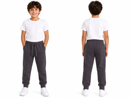 Kids Solid Fleece Jogger Pants