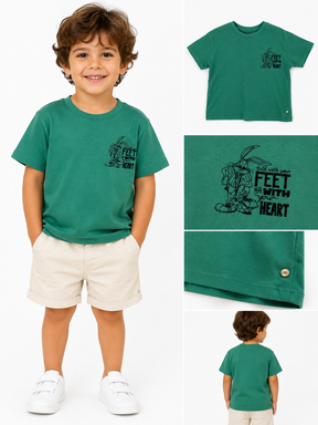 Kids Short Sleeve Graphic T Shirt With Character Print
