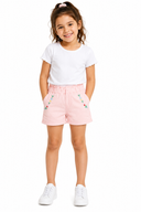 Kids Embroidered Floral Shorts