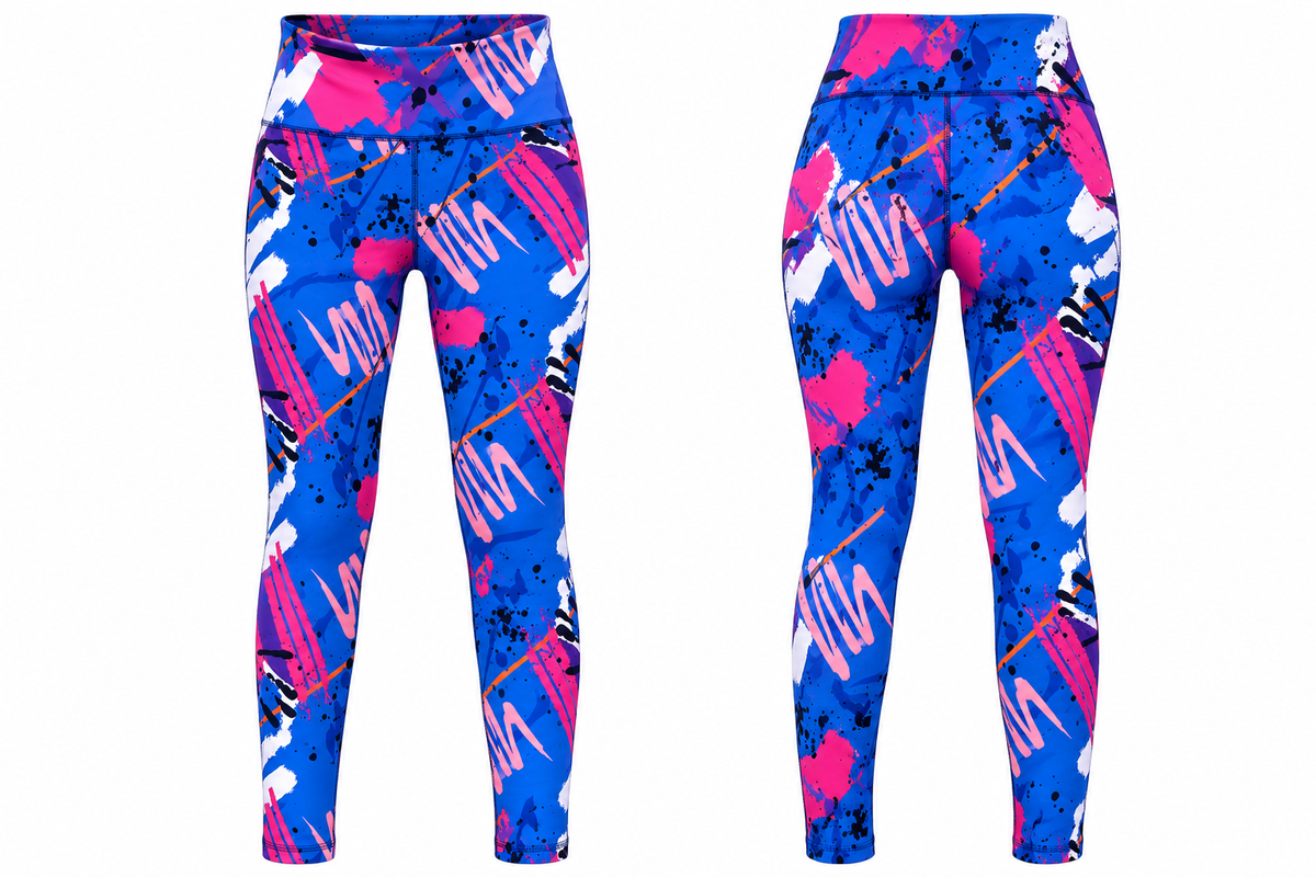 Girls Abstract Print Swim Leggings