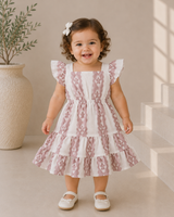Kids Patterned Tiered Dress