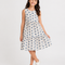 Kids Sleeveless Tiered Dress With Floral Print