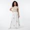 Women Floral Embroidered Midi Skirt