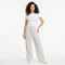 Casual Stripe Elastic Waist Wide Leg Pants