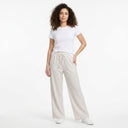 Casual Stripe Elastic Waist Wide Leg Pants