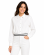 Women Cropped Button Front Shirt
