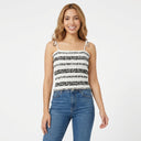Women Smocked Tie Strap Top