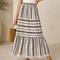Women Patterned Tiered Midi Skirt