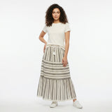 Women Patterned Tiered Midi Skirt
